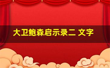 大卫鲍森启示录二 文字